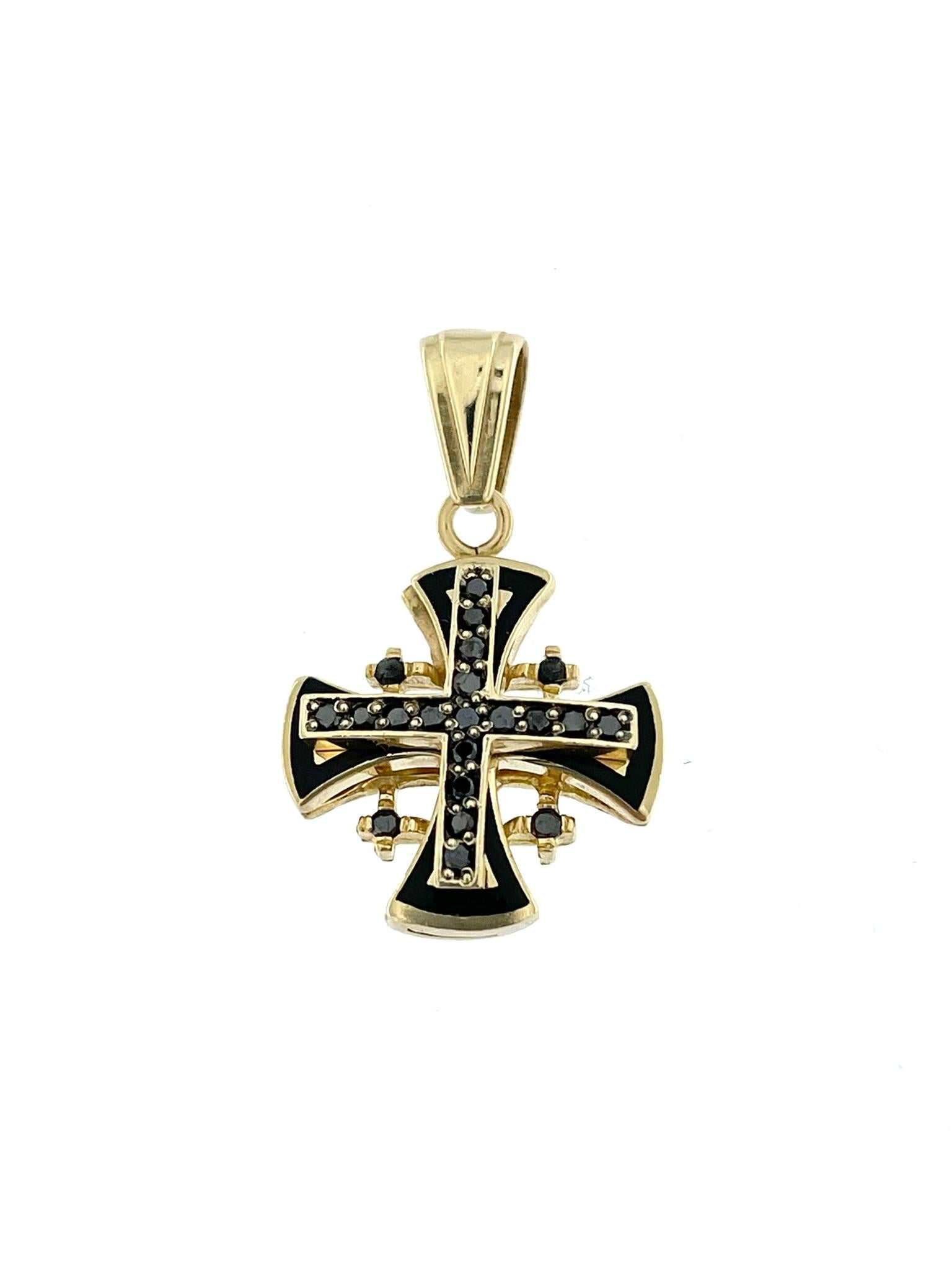 The Templar Cross in 14-karat Yellow Gold is a striking and symbolic piece that draws inspiration from the historical and iconic symbols associated with the Knights Templar. Crafted with meticulous detail, this cross is both a symbol of faith and a