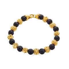 Bracelet Temple en or 18K et pierres de lave