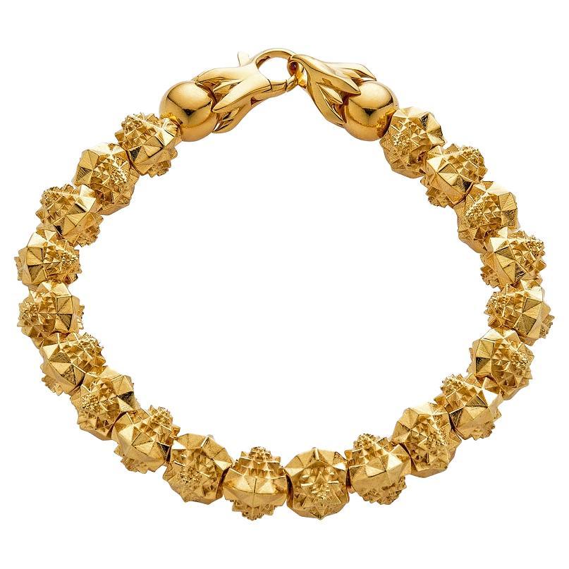 Temple 18K Gold Bracelet For Sale