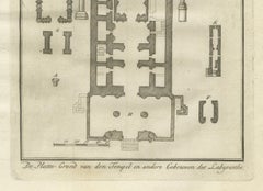 Temple and Buildings of the Labyrinth, Hawara – Floor Plan Engraving, Egypt 1776