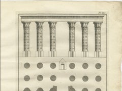 Temple Gallery at Gau and Rock Tomb near Hajar Silsila – Egypt Engraving, 1776