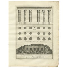 Galería del Templo de Gau y Tumba de Roca cerca de Hajar Silsila - Egipto Grabado, 1776