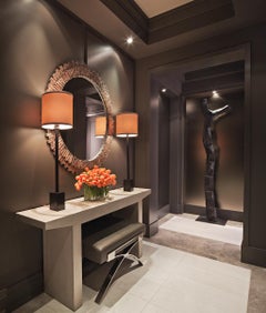 Temple Gate Console in Green Tea Ash by Powell & Bonnell