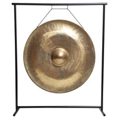 Vintage Temple Gong on Stand