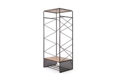 Temple of Dream, a Freestanding Hanging Storage Cabinet, Solid Walnut Shelves