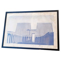 Temple Of Edfu, Framed Engraving 19th Century