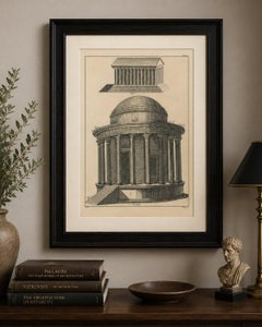 Temple of Vesta & Classical Rotunda Engraving, Montfaucon 1721