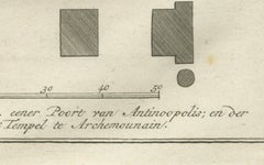Temple Portico and Columns at Antinoöpolis – Architectural Engraving, 1776