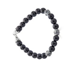 Bracelet Temple en argent et onyx