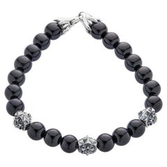 Temple Silver and Onyx Bracelet