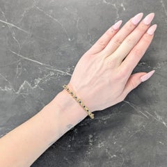 Bracciale a foglia in oro giallo Temple St. Clair 1.75 CTW Sapphire 18 Karat