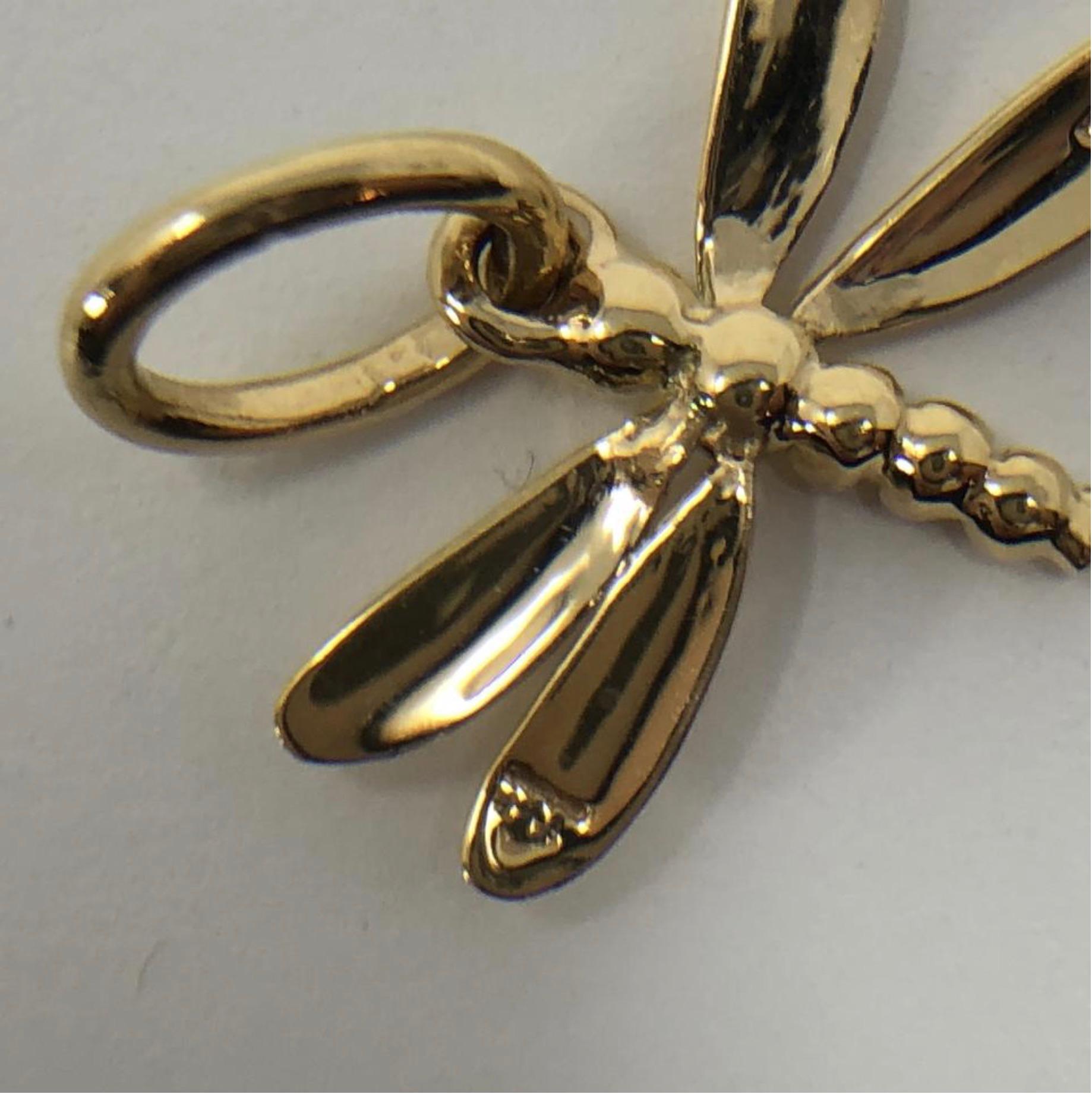 Women's or Men's Temple St Clair 18 Karat Charm, Dragonfly For Sale