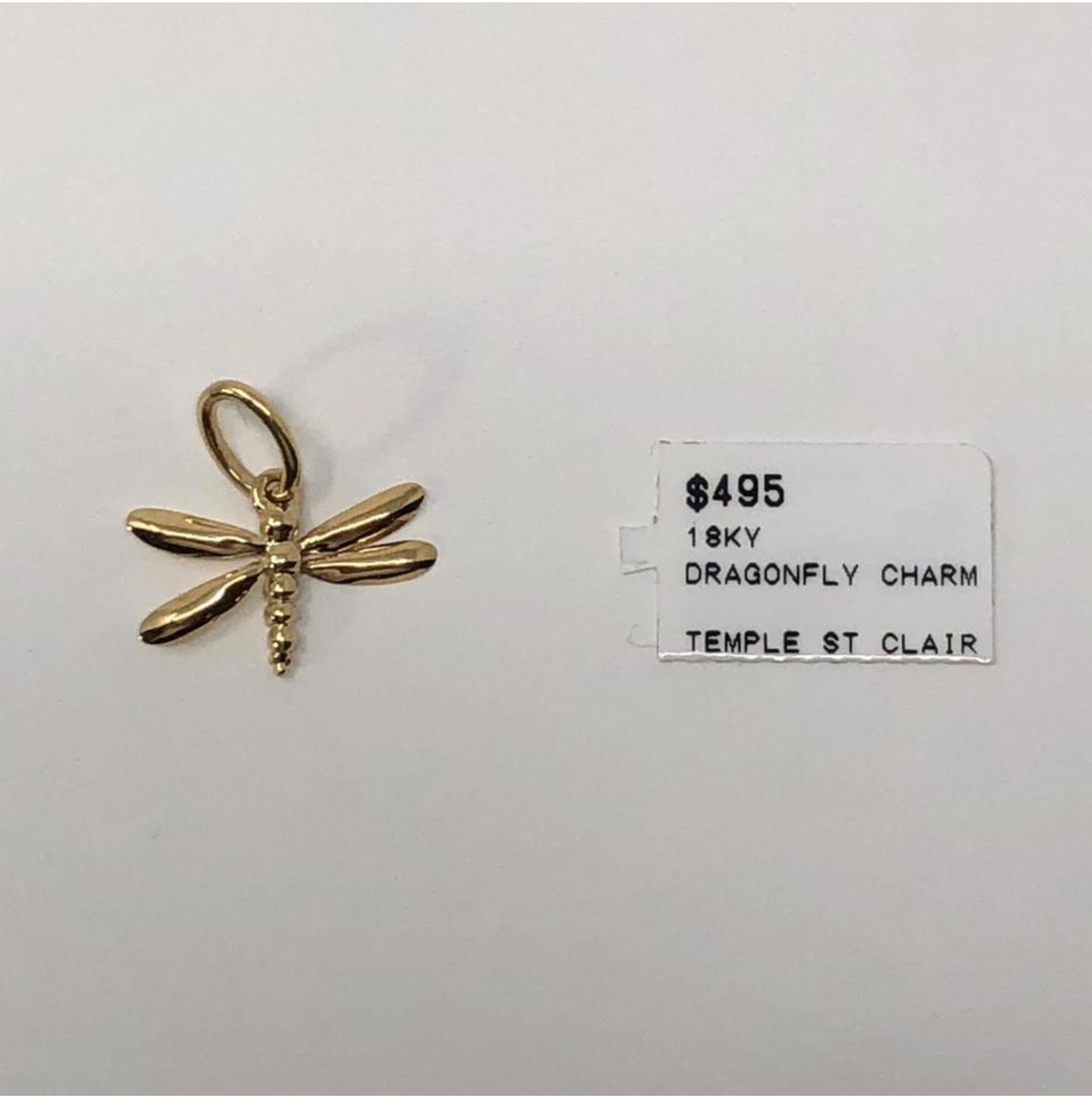Temple St Clair 18 Karat Charm, Dragonfly For Sale 3