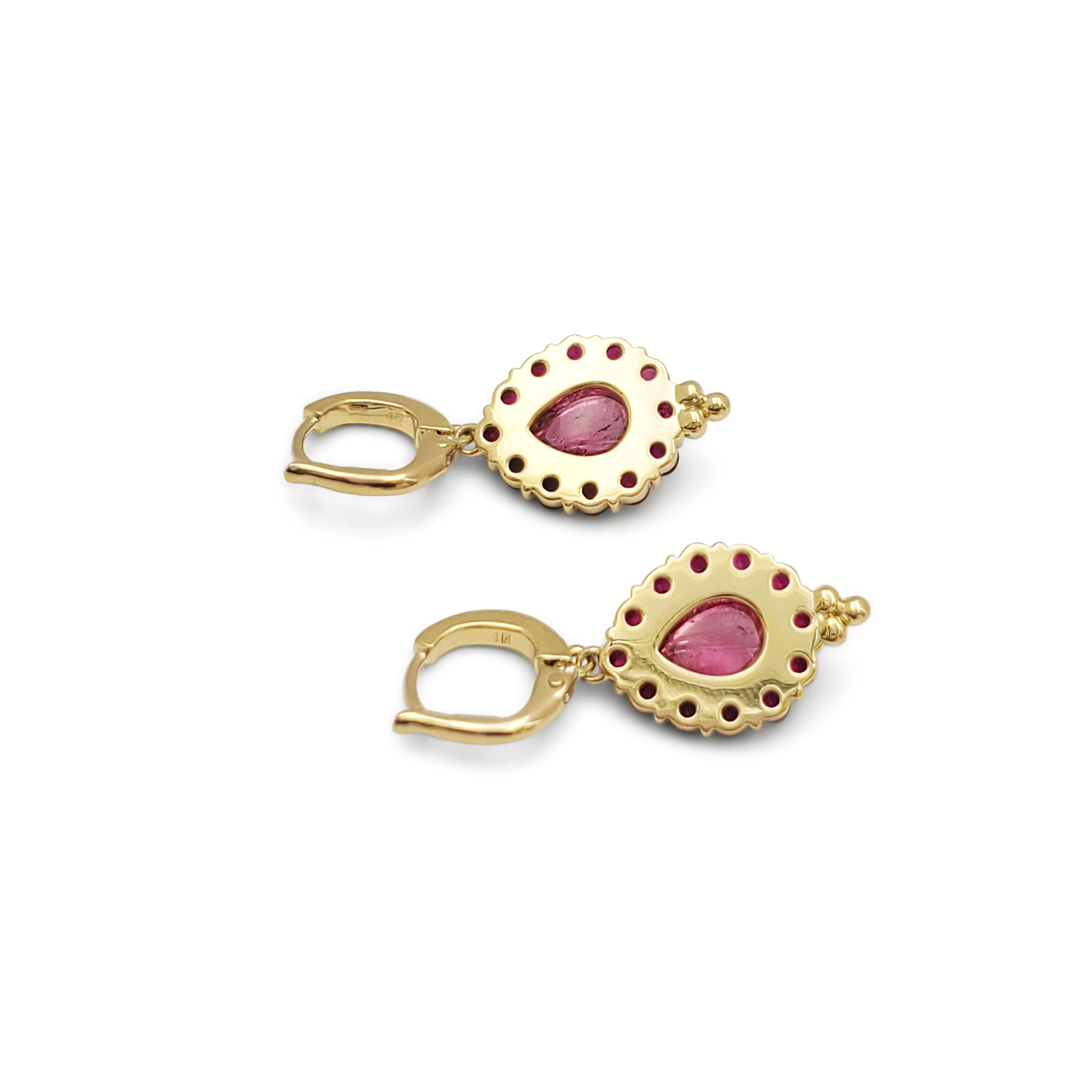 Cabochon Temple St. Clair 18K 'Color Theory' Ruby, Tourmaline and Diamond Earrings