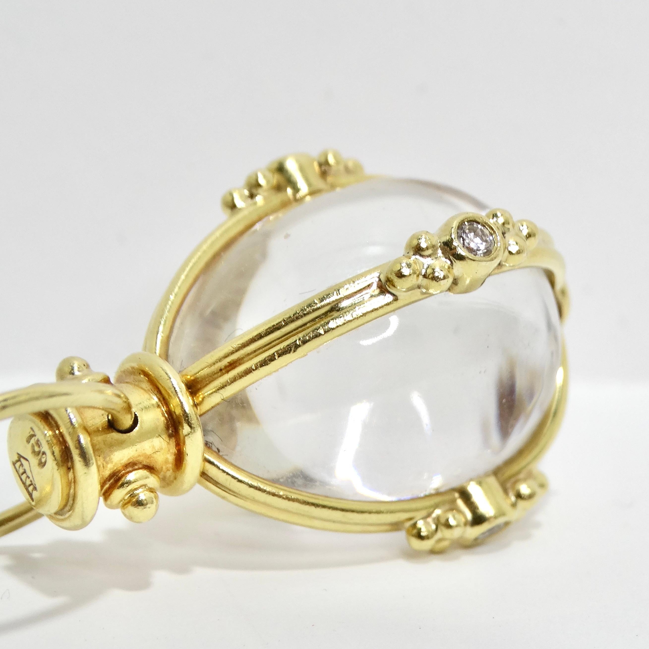 Women's or Men's Temple St Clair 18K Diamond Classic Amulet For Sale