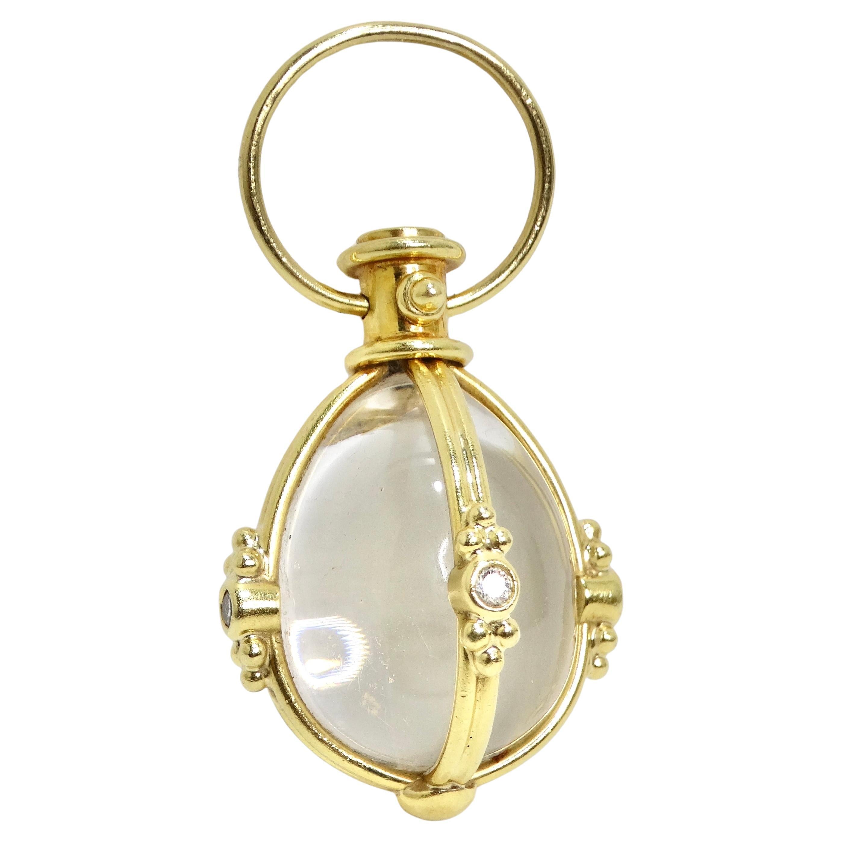 Temple St Clair 18K Diamond Classic Amulet For Sale