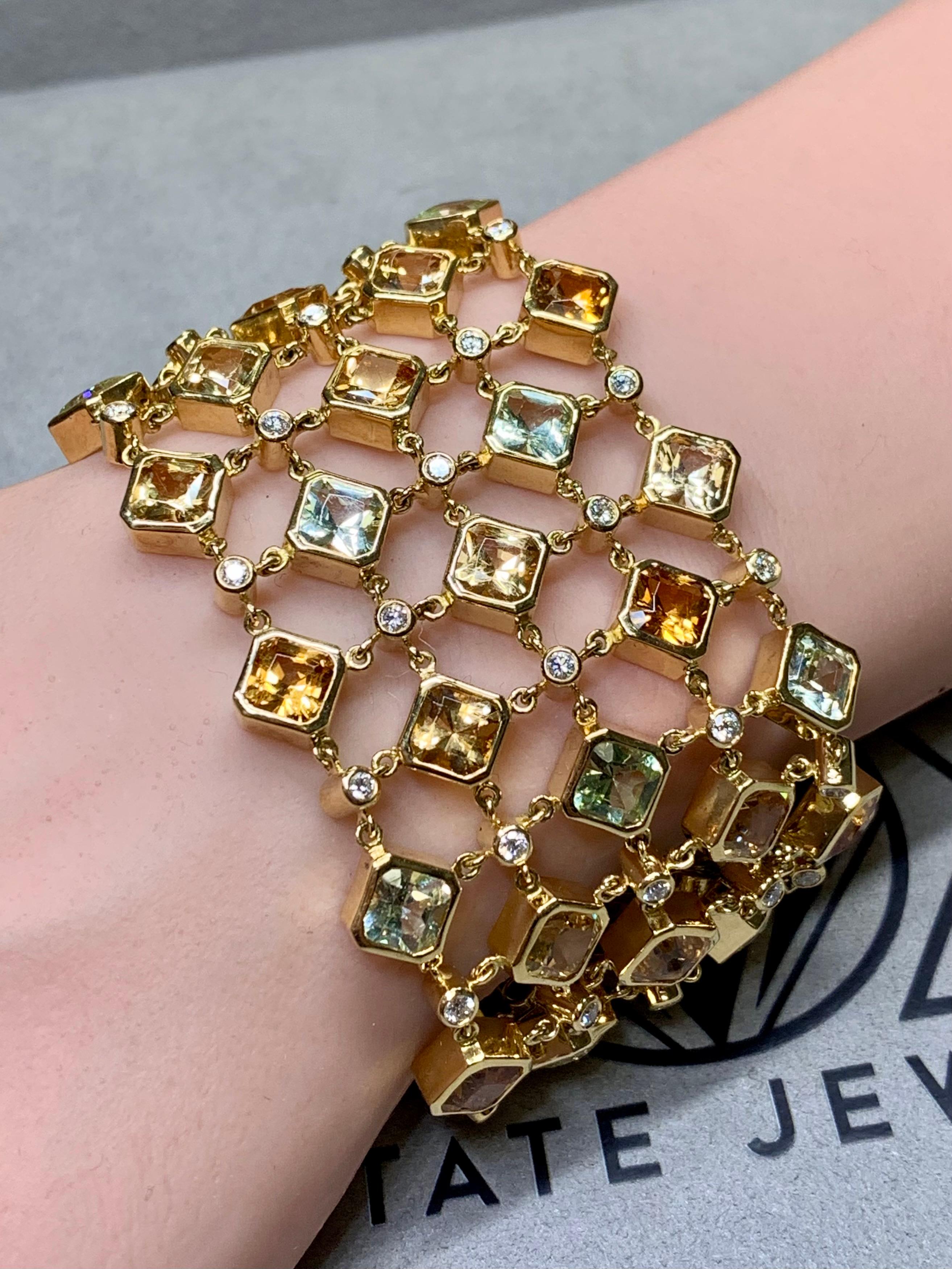 Temple St. Clair, large manchette enveloppante Hera Linky Pietra en diamants 18 carats en vente 4