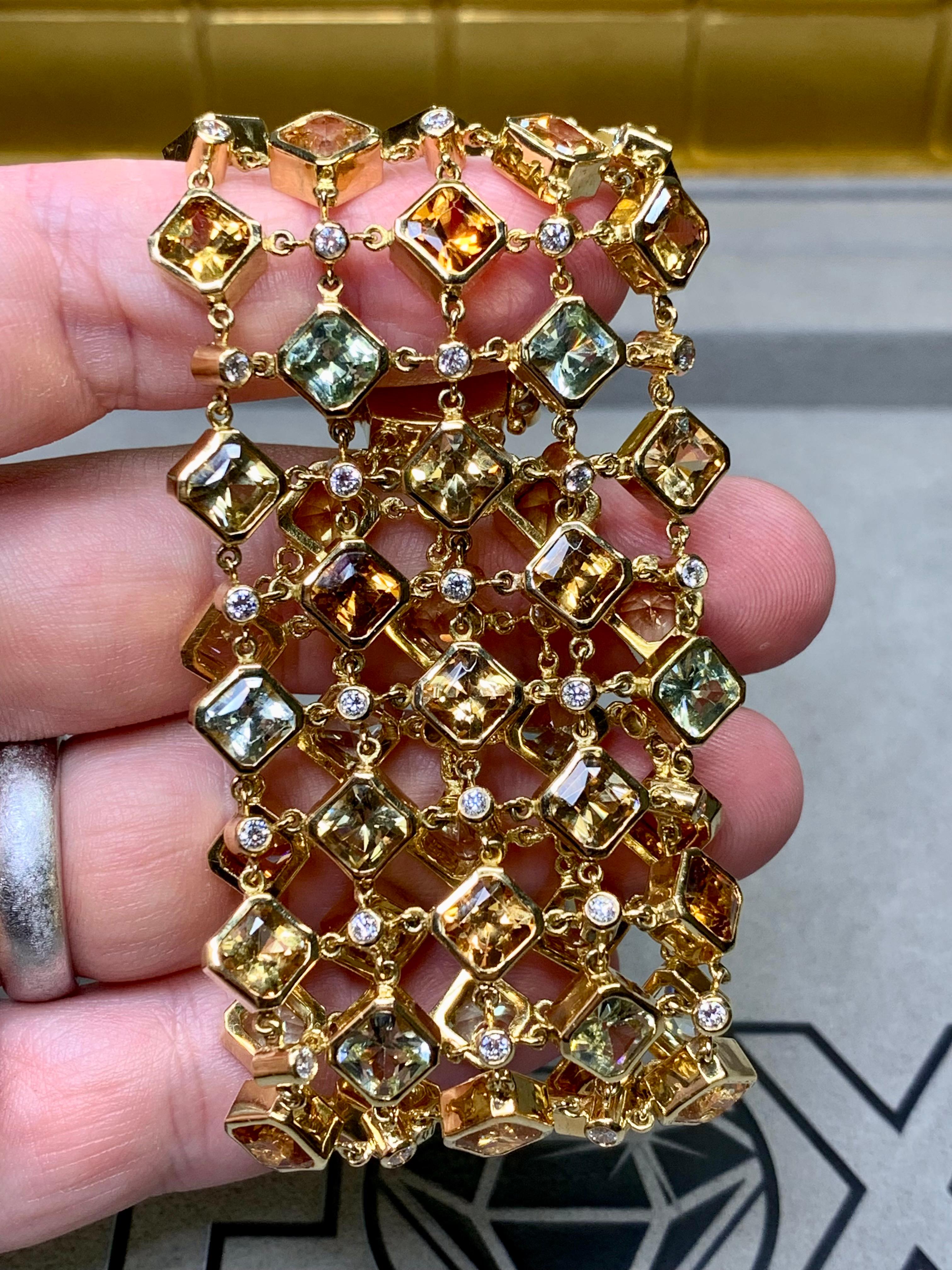 Temple St. Clair, large manchette enveloppante Hera Linky Pietra en diamants 18 carats en vente 7