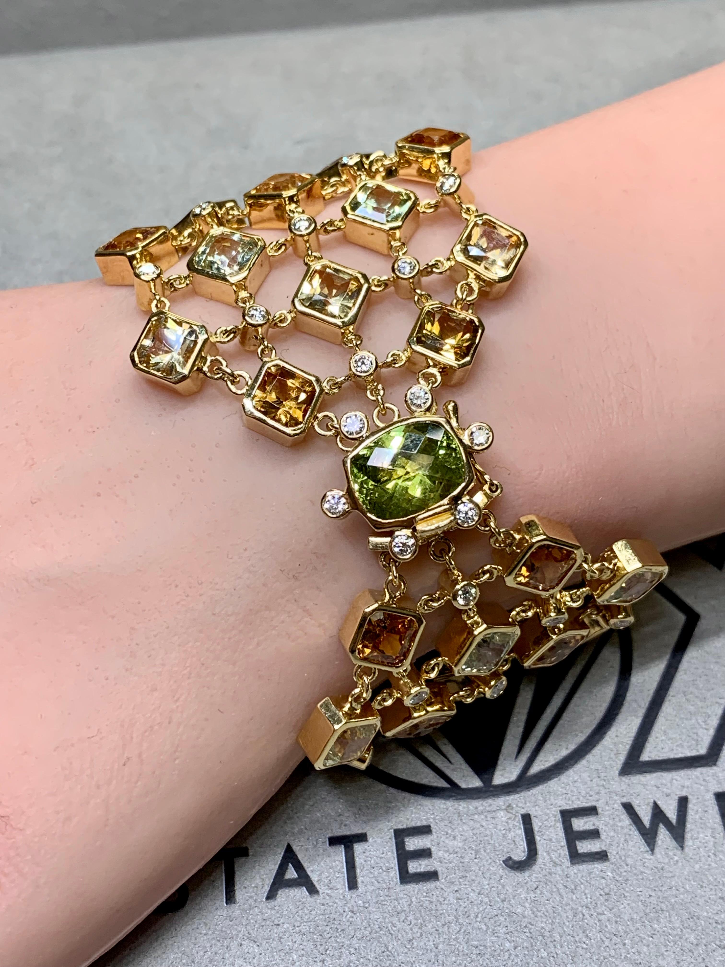 Temple St. Clair, large manchette enveloppante Hera Linky Pietra en diamants 18 carats en vente 3