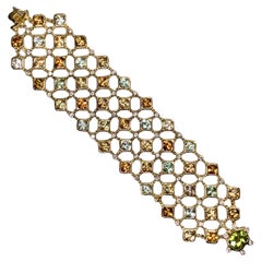 Bracciale Temple St. Clair con diamanti 18 carati, Hera Linky Pietra, largo e avvolgente