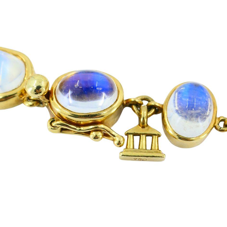 Bracciale Temple St. Clair con pietra di luna in oro 18k in vendita 1