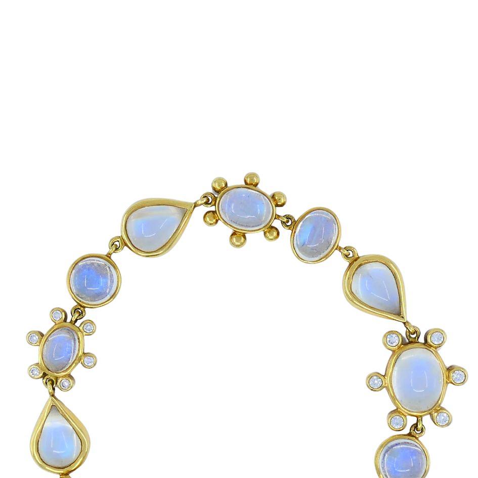 Bracciale Temple St. Clair con pietra di luna in oro 18k in vendita 3