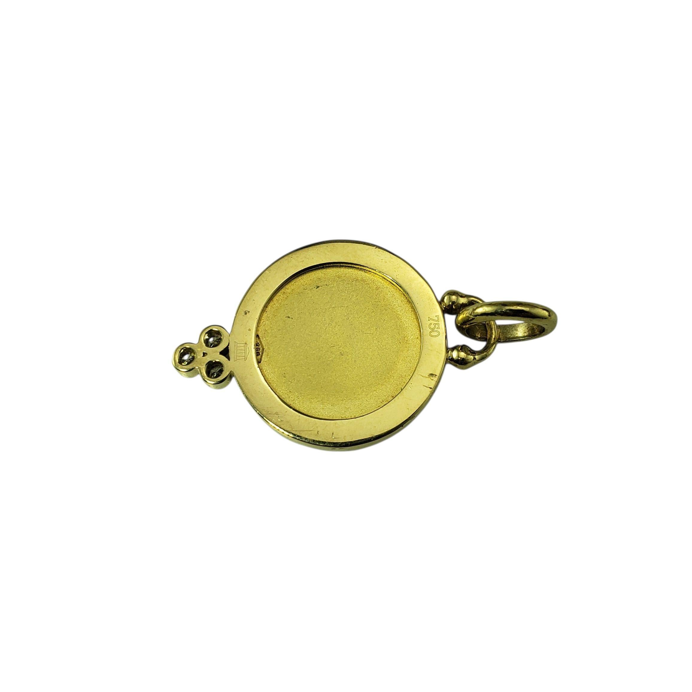 Taglio brillante Ciondolo Cherubino in oro giallo 18 carati e diamanti Temple St. Clair #22294 in vendita