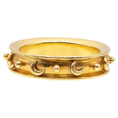 Temple St. Clair 18K Yellow Gold Celestial Motif Band Ring
