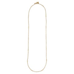 Temple St. Clair 18K Yellow Gold White Stone Station Necklace with Toggle Clasp