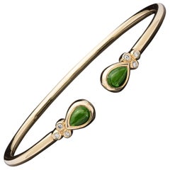 Temple St. Clair, manchette Bellina en chrome Diopside et diamants