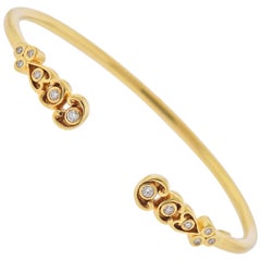 Temple St. Clair Bellina Diamond Gold Cuff Bracelet