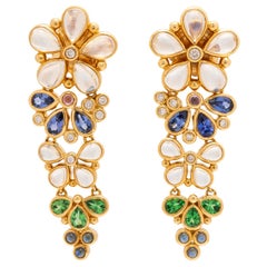 Temple St. Clair Diamond and Multi Stone Earrings