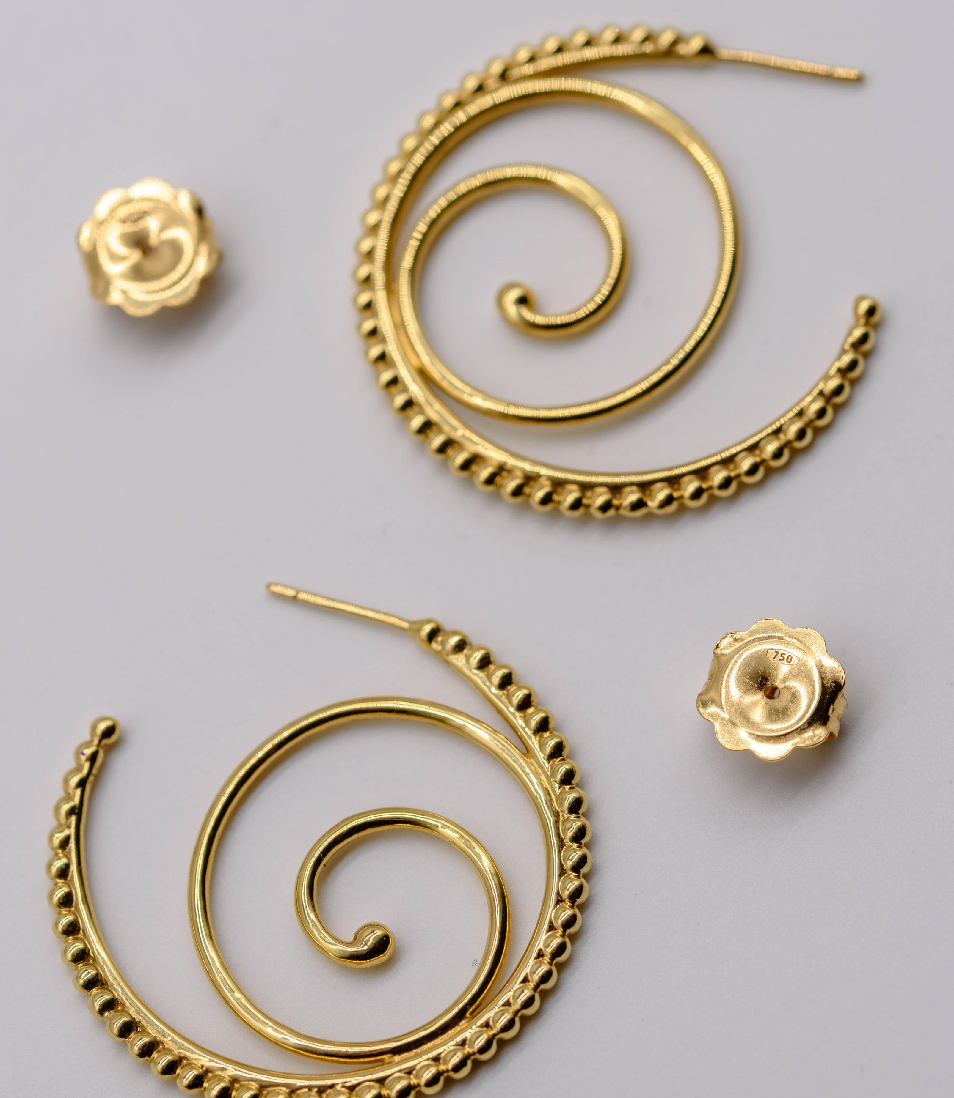 Women's Temple St Clair Gold Hoop Earrings