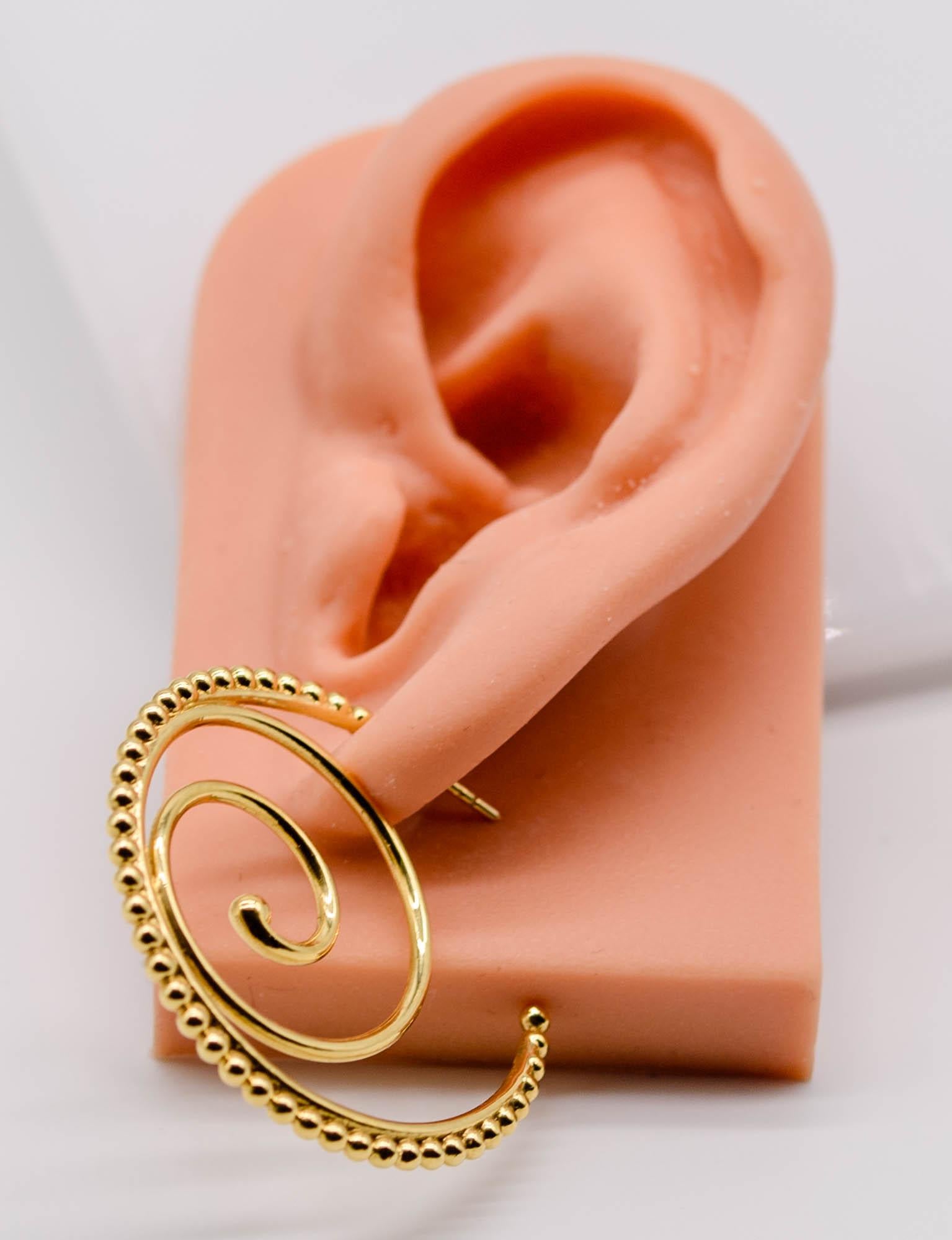 Temple St Clair Gold Hoop Earrings 1
