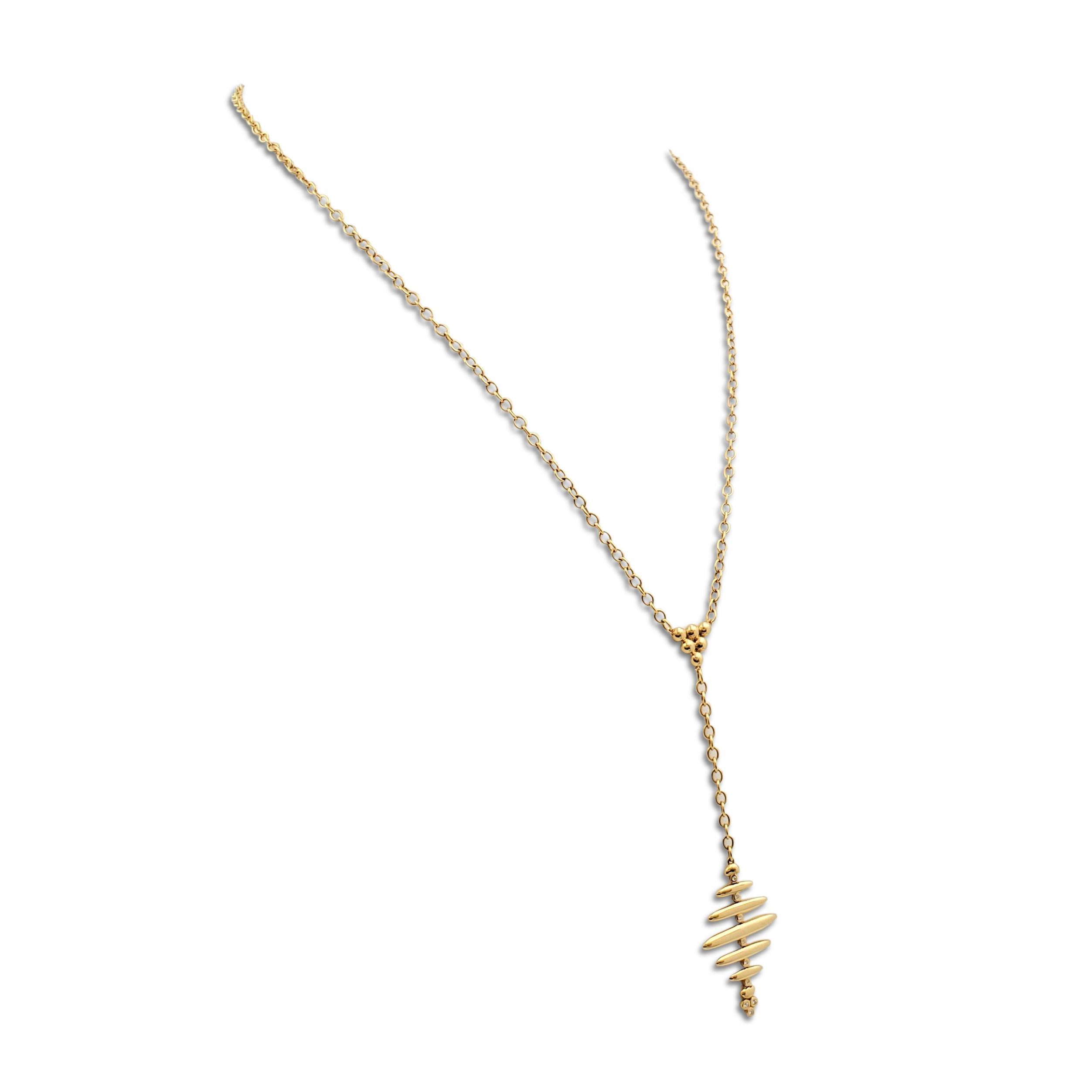Round Cut Temple St. Clair 'Honeycomb' Yellow Gold and Diamond Necklace