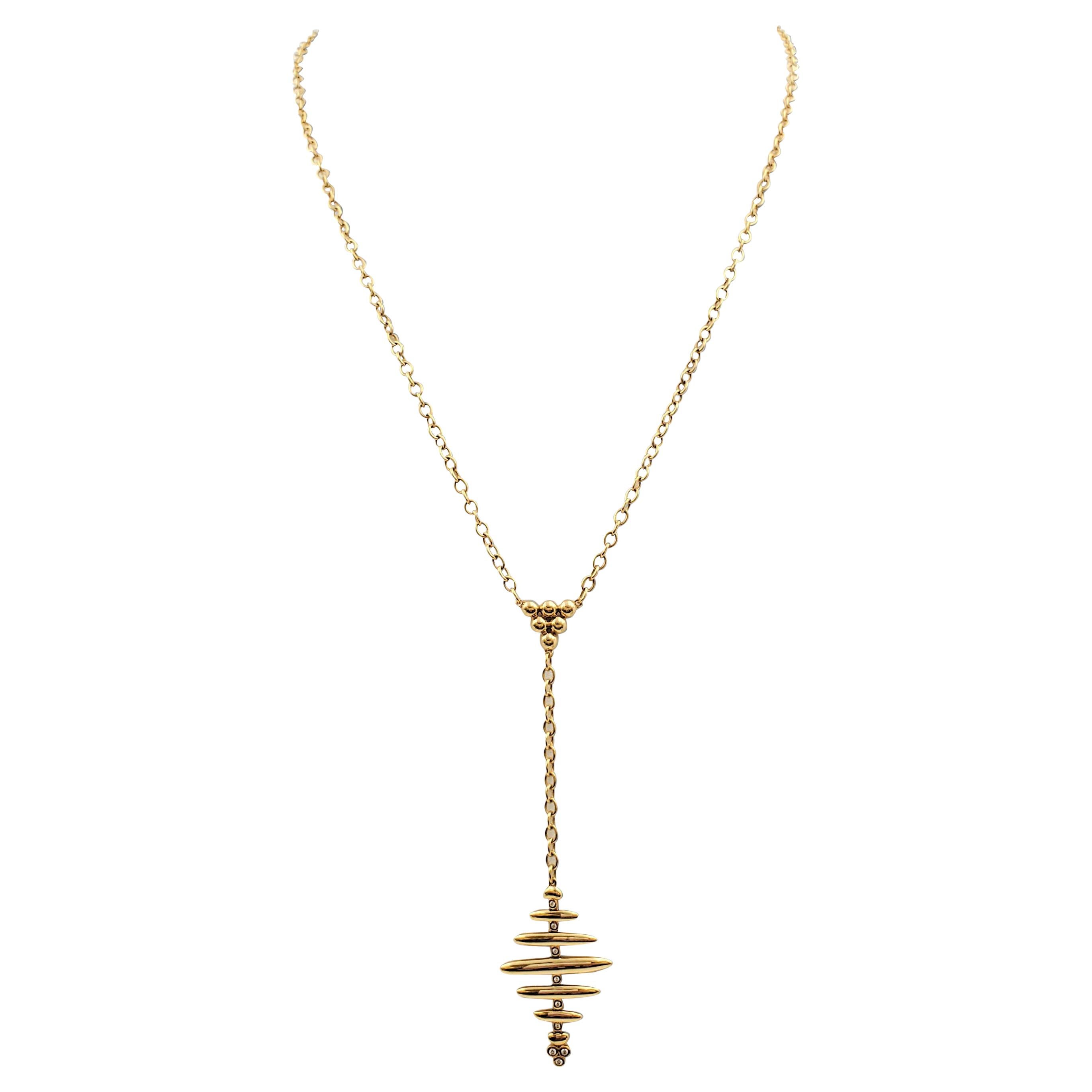 Temple St. Clair 'Honeycomb' Yellow Gold and Diamond Necklace