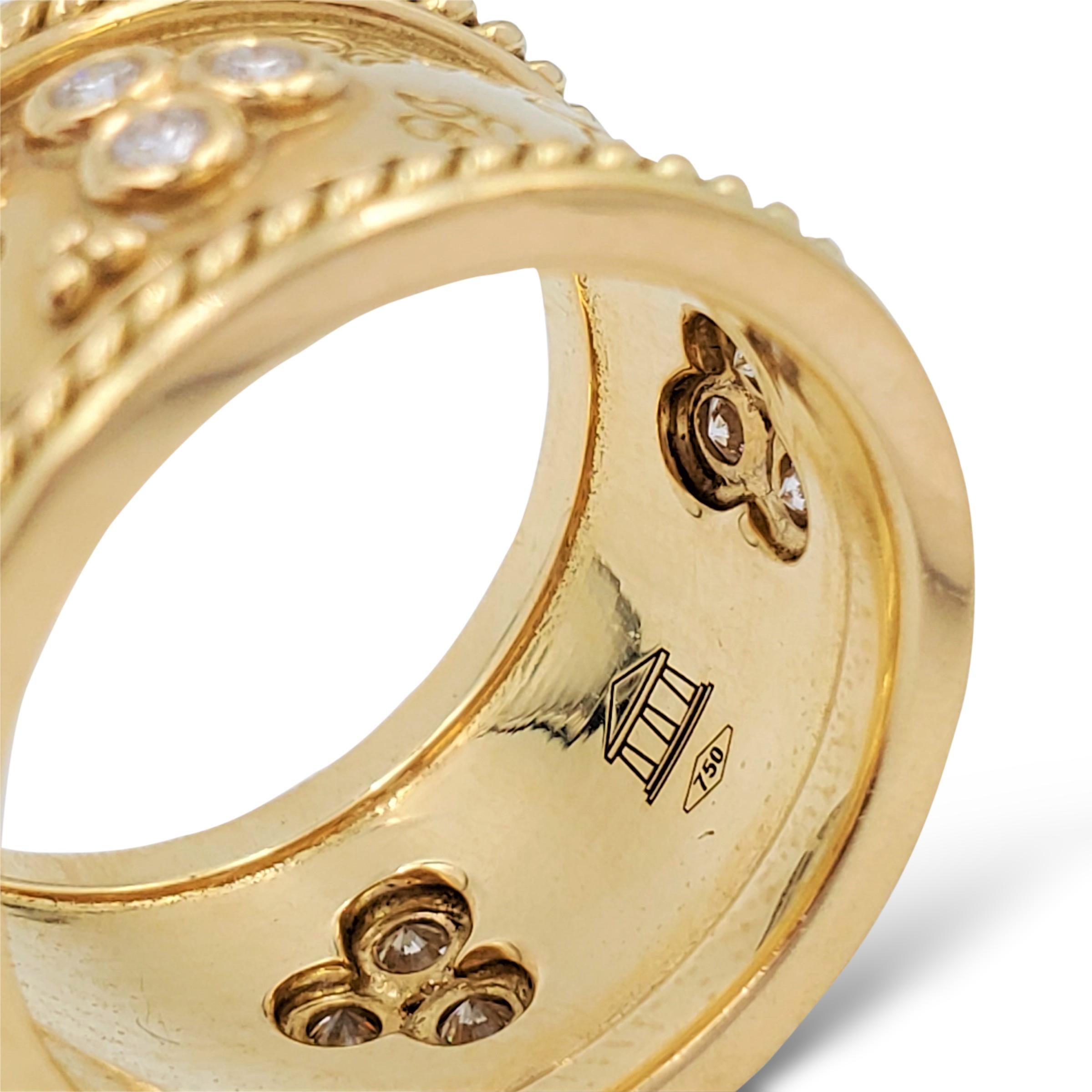 Round Cut Temple St. Clair 'Nomad' Yellow Gold and Diamond Band