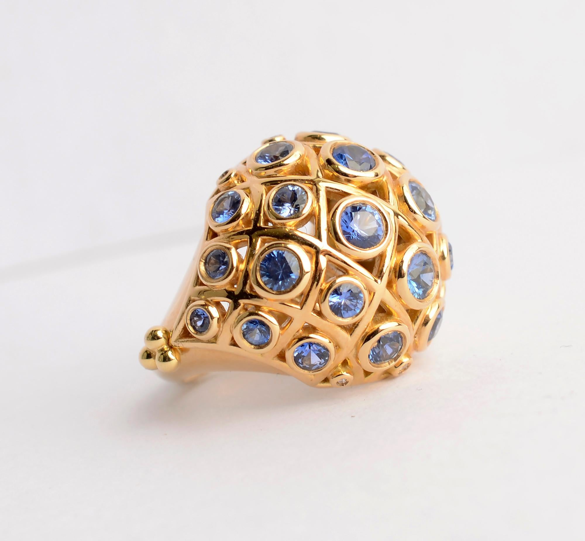 Modern Temple St. Clair Sapphire Domed Ring
