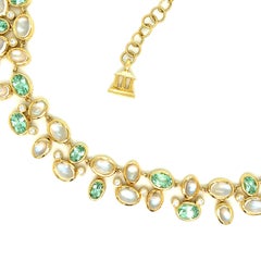 Temple St. Clair Collier de tourmaline, pierre de lune et diamants