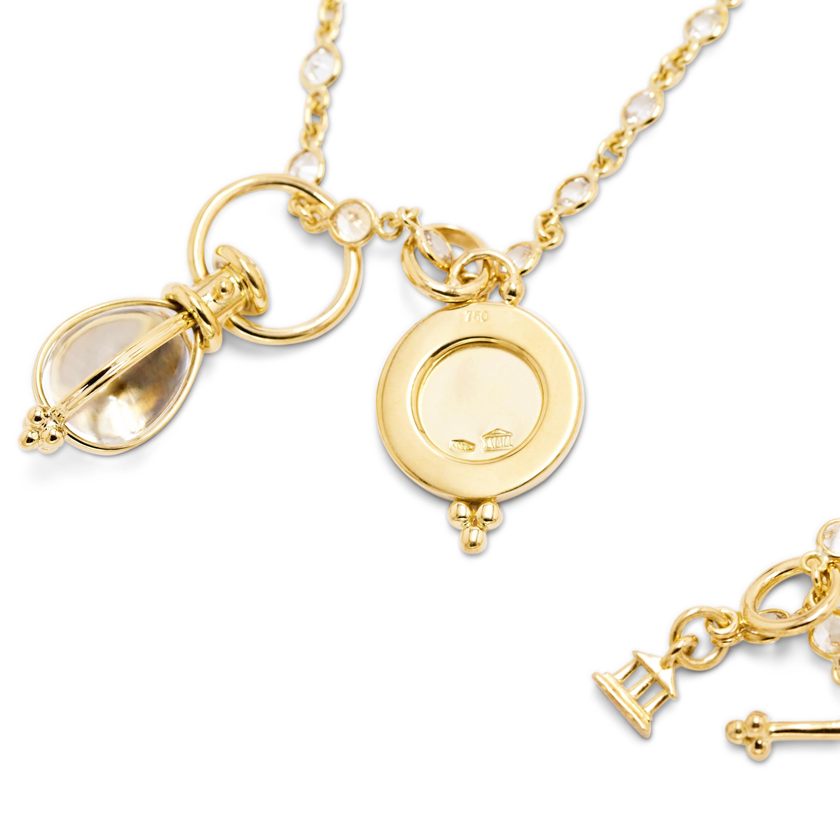 Temple St. Clair Halskette mit weißem Saphir und Diamant-Anhänger 2