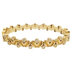 Temple St. Clair Bracelet jonc en or jaune et diamants