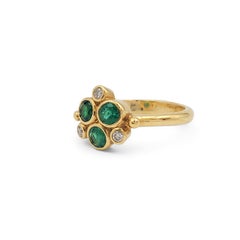 Temple St. Clair Yellow Gold Emerald and Diamond Ring