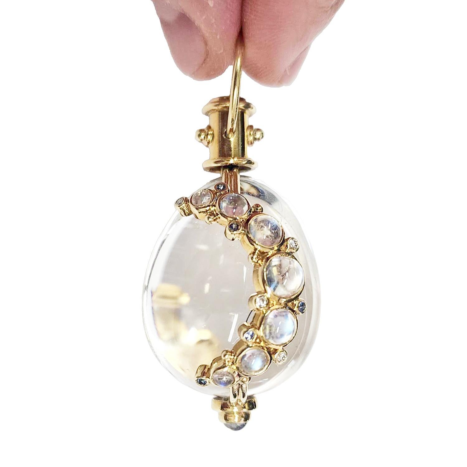 Ball Cut Temple St'Clair 18K Original rock crystal amulet