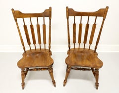 TEMPLE STUART Rockingham Solid Maple Windsor Cattail Dining Side Chairs - Pair A