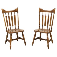 TEMPLE STUART Rockingham Solid Maple Windsor Cattail Dining Side Chairs - Pair A