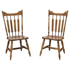 TEMPLE STUART Rockingham Solid Maple Windsor Cattail Dining Side Chairs - Pair B