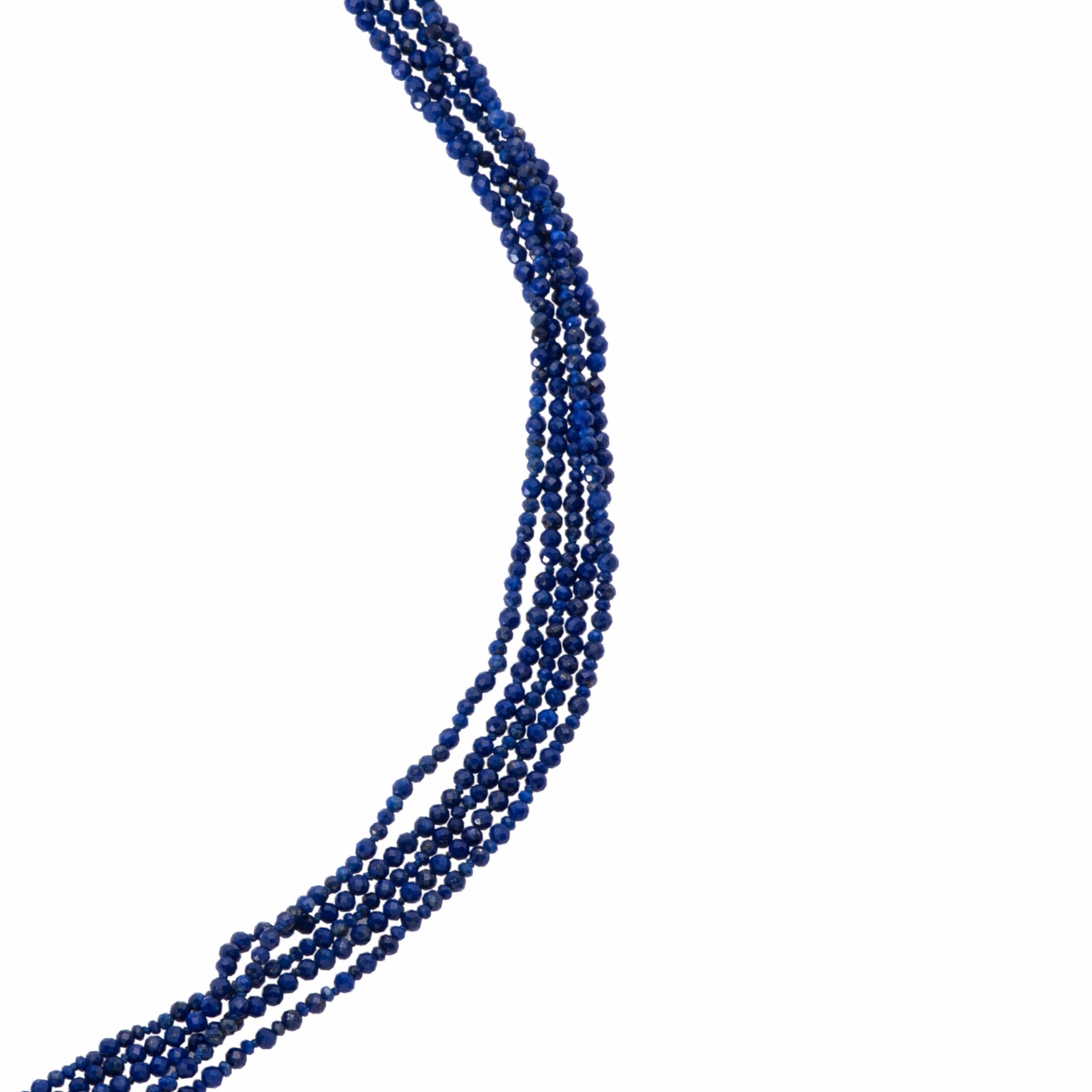 Contemporary Temple to Venus Lapis Pendant Necklace