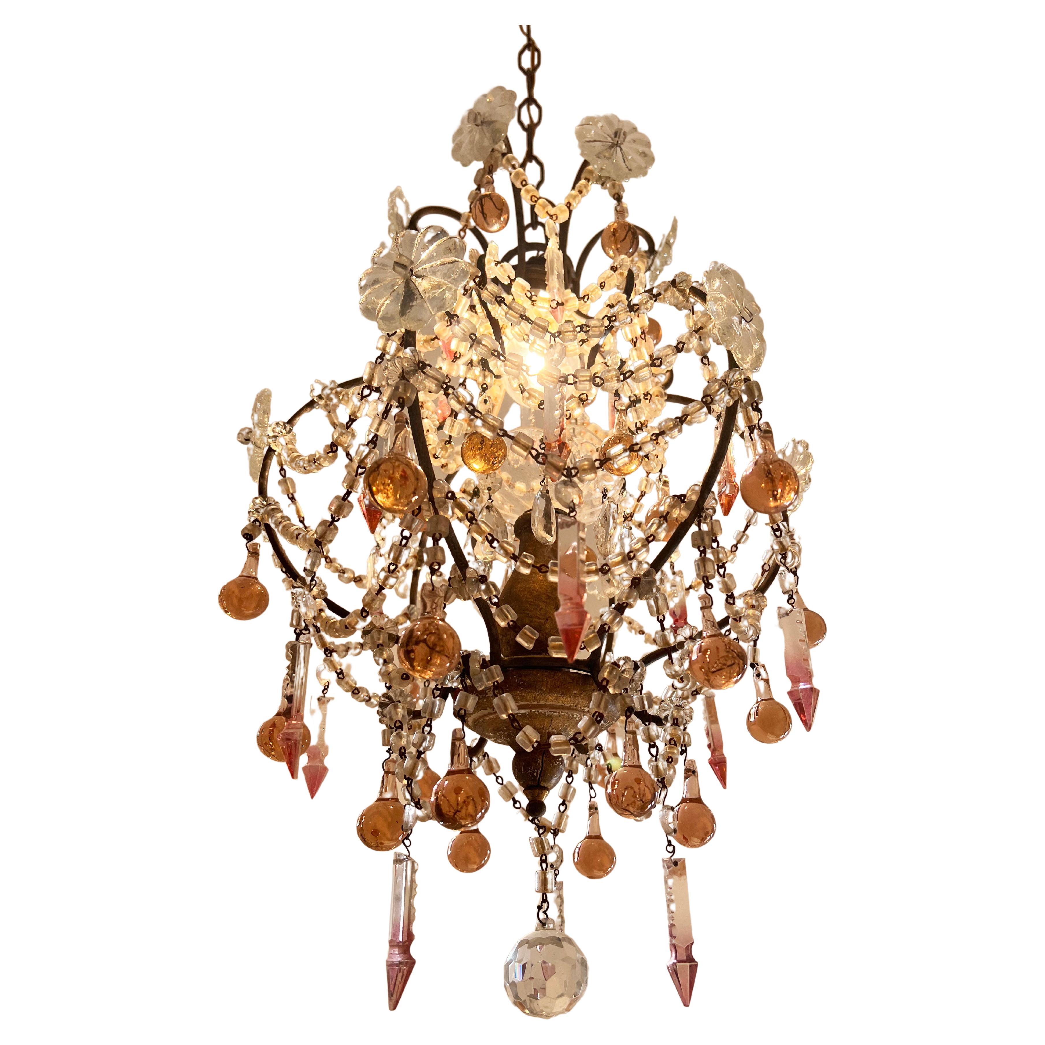 Lustre Murano Larmes de Temple 1950s