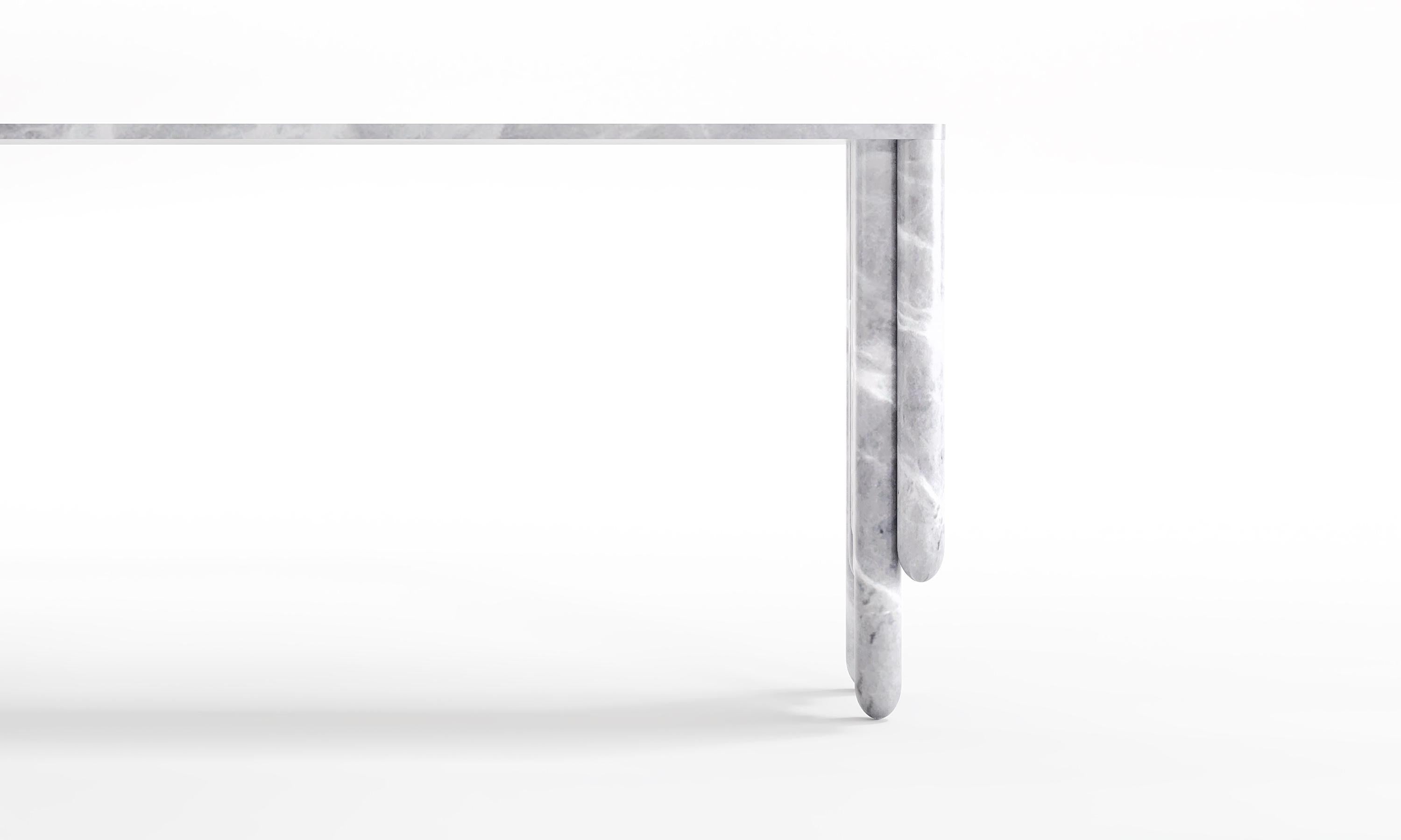 Contemporary Tempo M Elegant Marble Console Table For Sale
