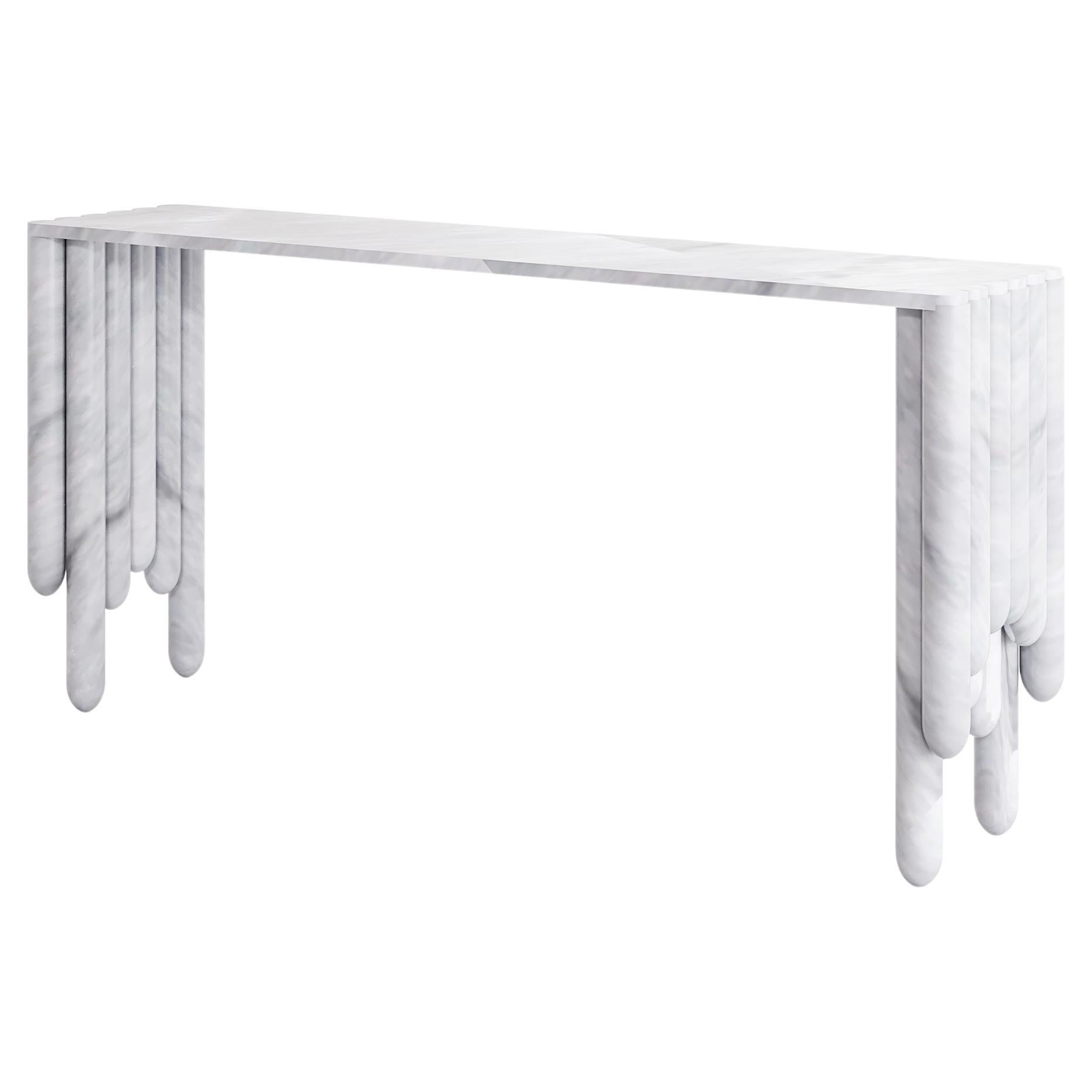 Tempo M Elegant Marble Console Table For Sale